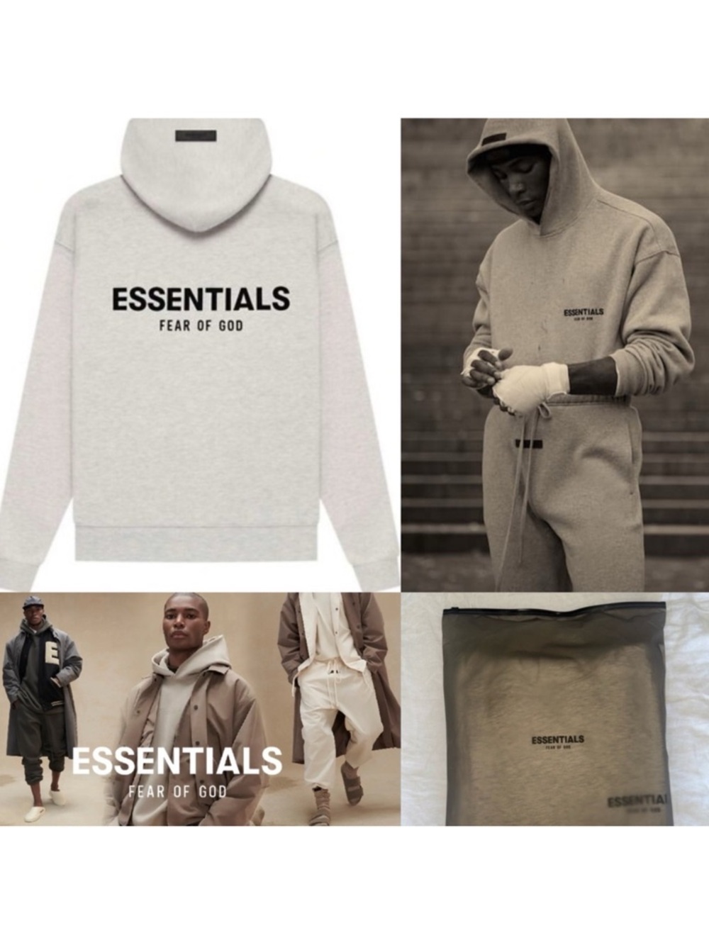 Fear of God Essentials Hoodie | Light Heather Grey | Men’s XL